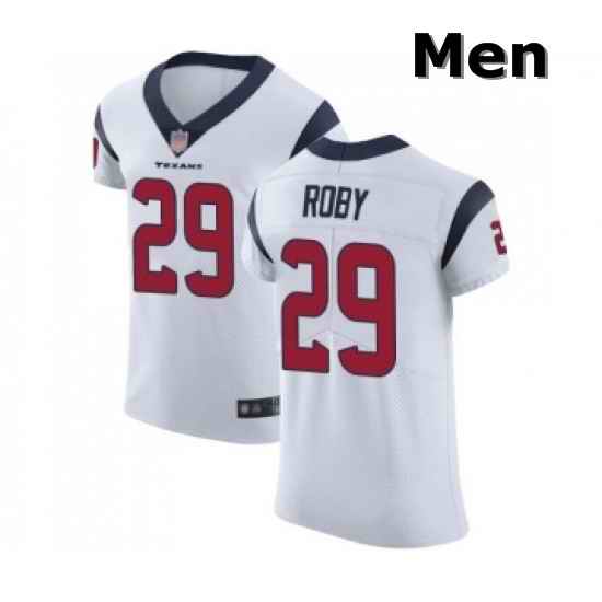 Men Houston Texans 29 Bradley Roby White Vapor Untouchable Elite Player Football Jersey
